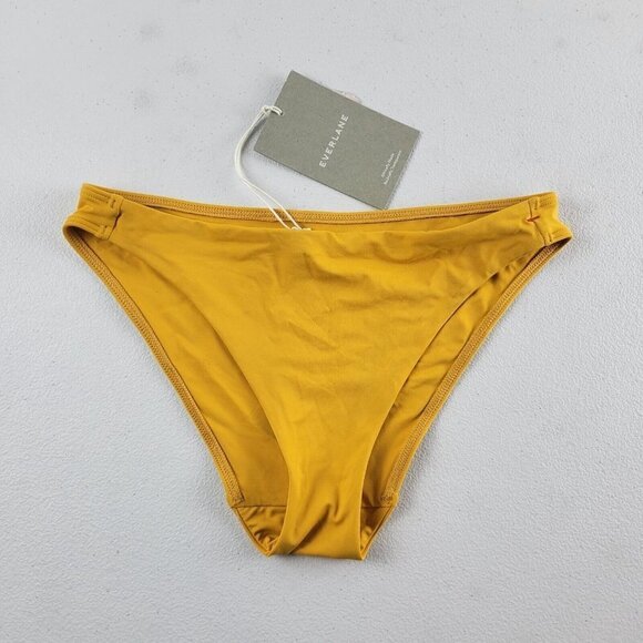 Everlane Bikini Bottom Swimwear Low Rise Solid Classic XXS Yellow Women NWT - Picture 3 of 14